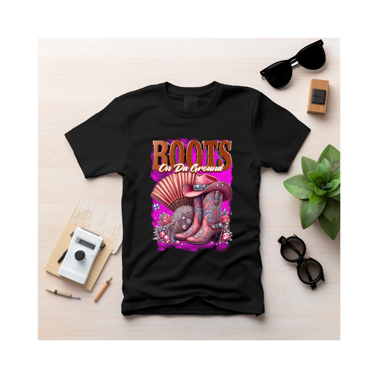 "Boots On Da Ground" Tee Shirt